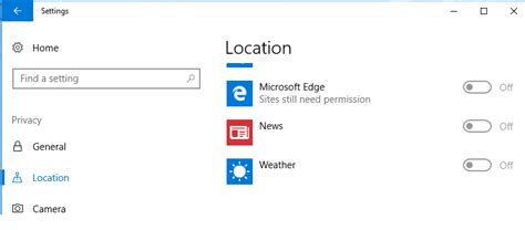 Sharing your location on Microsoft Edge .
